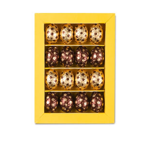 Cafe Tasse Rabbit Box with 16 Assorted Chocolate Eggs 133g